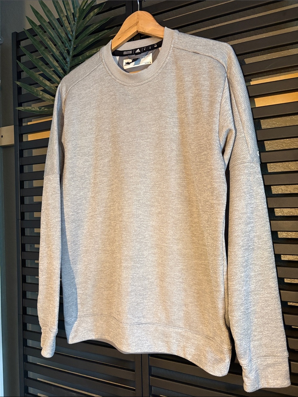adidas Men's Crewneck Sweatshirt - Heather Light Gray